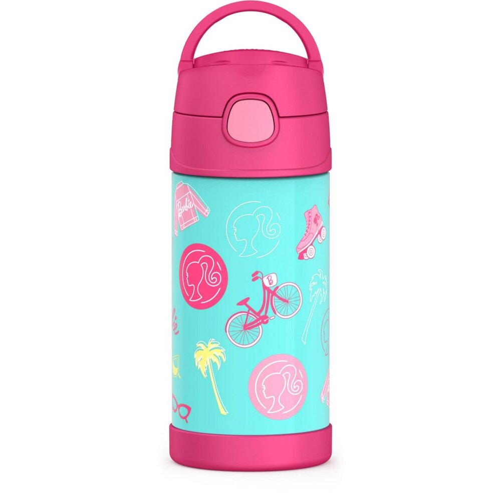 Thermos FUNtainer Barbie The Movie 12 oz Stainless Steel Water Bottle NWT